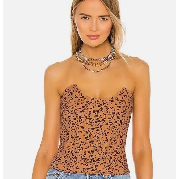 Miaou Strapless Leia Corset Top in Cheetah - Picture 6 of 7